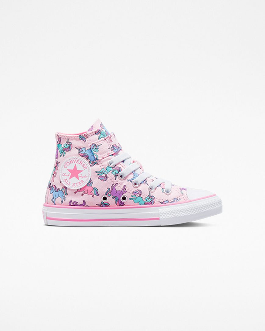 Boys\' Converse Chuck Taylor All Star Easy-On Unicorns High Top Shoes Pink / Blue | AU E50C6T